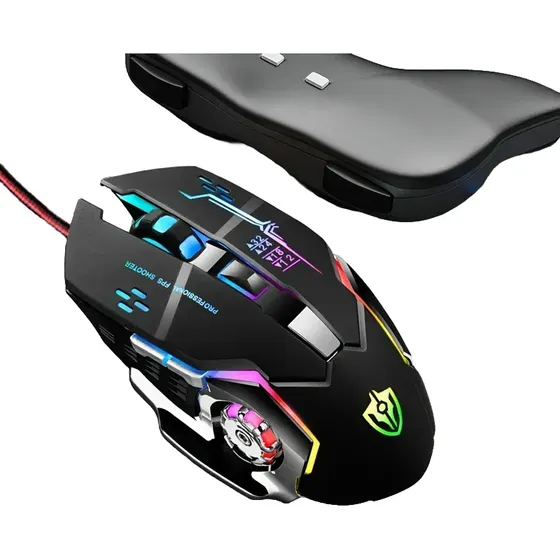 Ratón Gaming Usb Con Retroiluminación Y 6 Botones Negro
