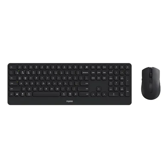Kit Teclado Y Mouse Rapoo 9510m Inalámbrico 2400 Dpi Negro