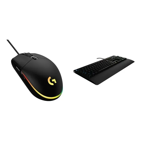 Kit Logitech: Mouse G203 Lightsync Negro 8000 Dpi + Teclado G213 Rgb Español Qwerty