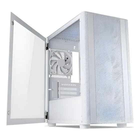Gabinete Tecware Flatline Mesh Frontal 4 Coolers Blanco