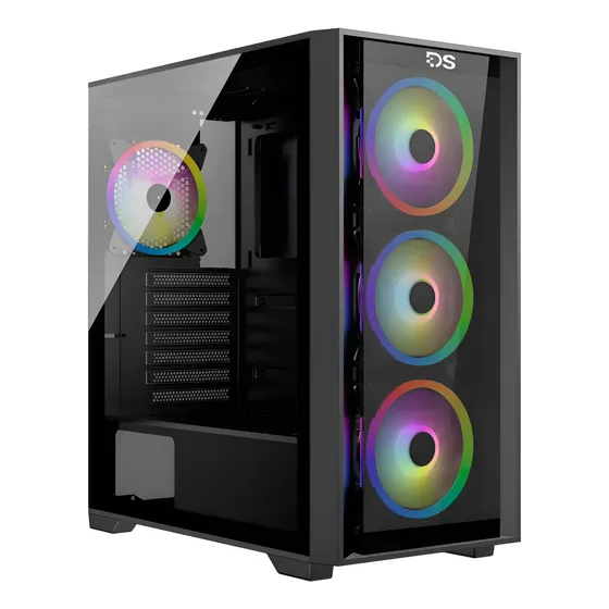 Gabinete Gamer Ds Tx19xl Vidrio Templado 4 Fan Coolers Argb
