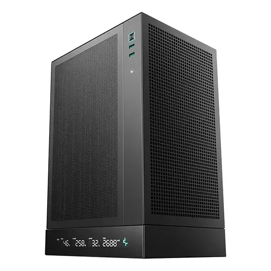 Gabinete Mini-itx Deepcool Ch170 Digital Fuente Atx + Lcd Negro