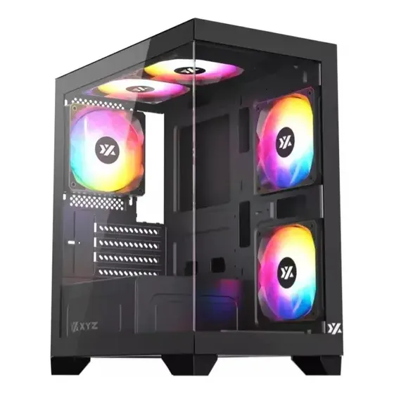 Gabinete Gamer XYZ Titanium Lite Negro Vidrio Templado M-ATX Mini-ITX ARGB