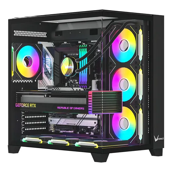 Gabinete Mid Tower Formula V Crystal Z9 Floe 7 Fan