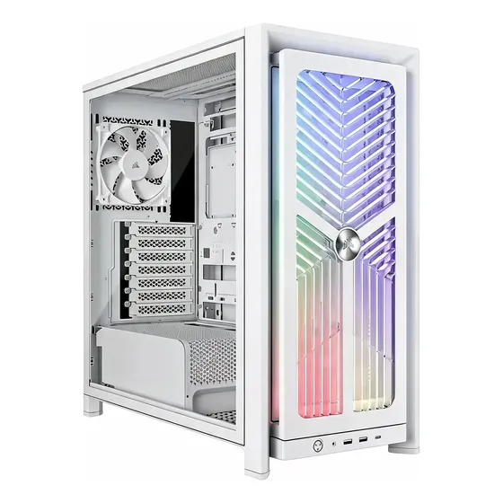 Gabinete Corsair Frame 4000x Rs Mid-tower Tg Fan X4 White