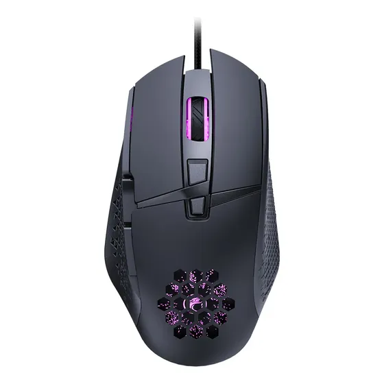 Ratón De Pc Rgb Fire Keys Con Cable Programable Para Juegos  Black