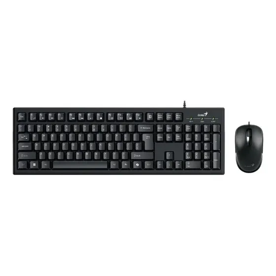 Kit Teclado Y Mouse Genius Usb Km-100se Español Mouse Negro Teclado Negro