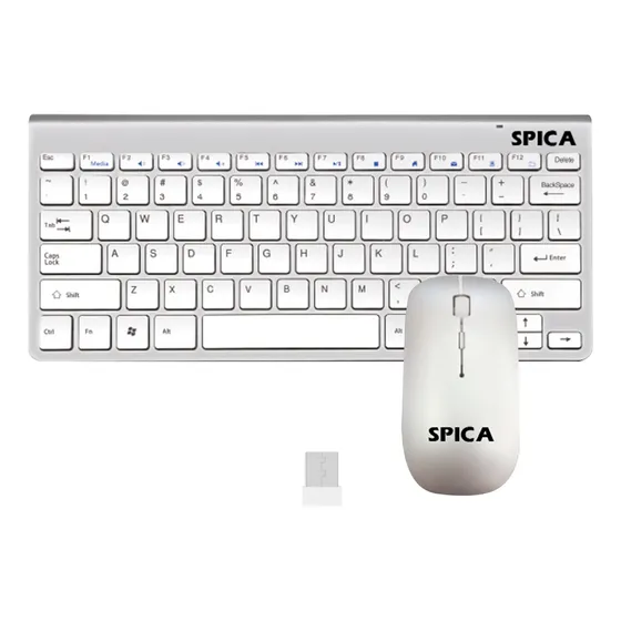 Kit Teclado Mouse Inalambrico Usb Spica Key-100 Pc Notebook