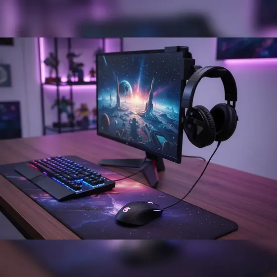 Soporte Colgador Auriculares Monitor Gamer Headset