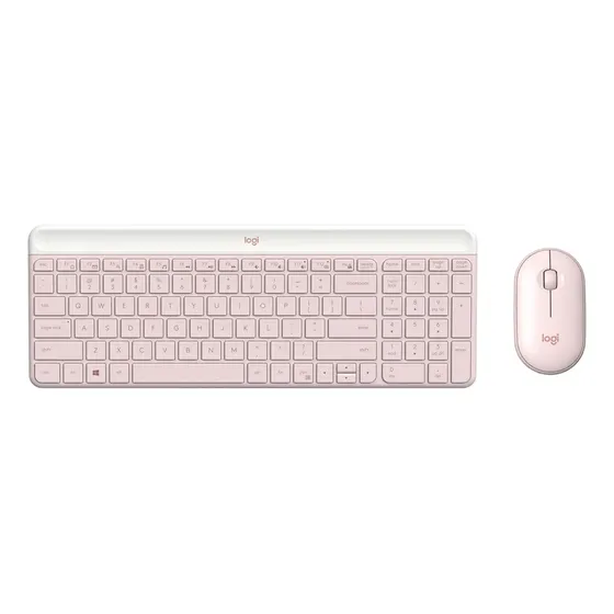 Kit Teclado Mouse Logitech Mk470 Inalambrico Usb Rosa