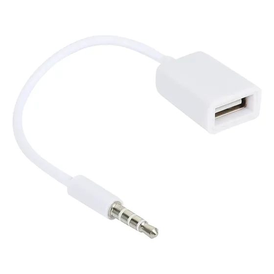Enchufe Aux 3.5mm Macho A Usb 2.0 Hembra Convertidor