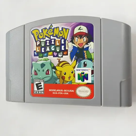 Tarjeta De Juego Pokémon Puzzle League Para N64 Games Cartri