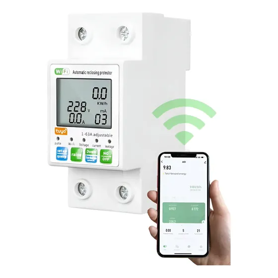 Protector Tension 220v 63a Smart Wifi Medidor Retroiluminado