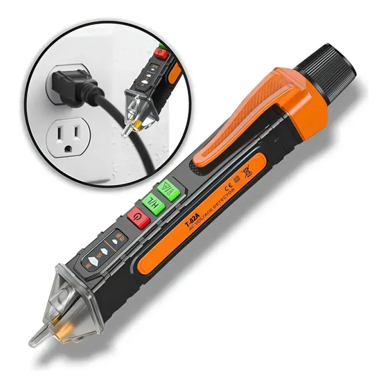 Detector De Tensión Sin Contacto Doble Rango Láser Negro