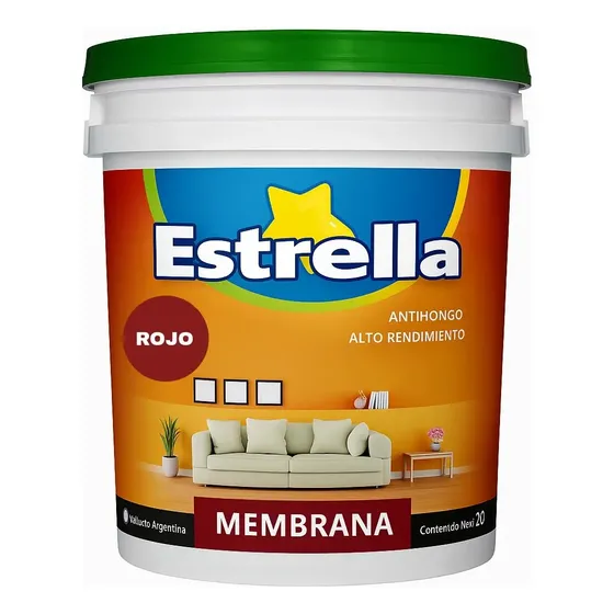 Membrana Liquida Techos Transitable Roja 20kg Acabado Mate Color Rojo