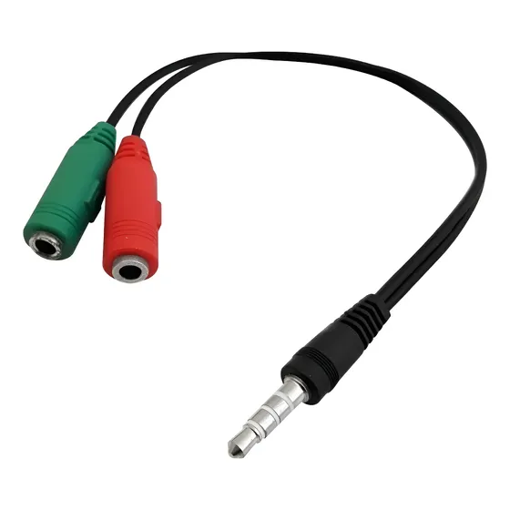 Cable Adaptador Mini Plug Para Auriculares Ps4 Pc Jack 3.5 Auricular Para Ps4 Color Negro