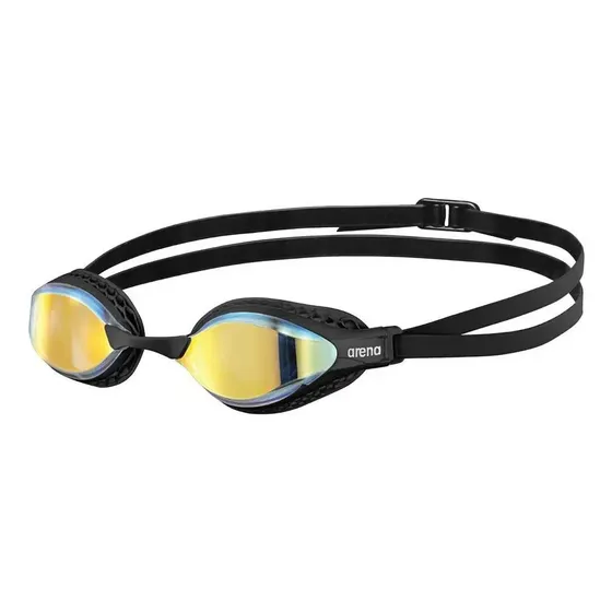 Antiparras Arena Airspeed Mirror De Competencia Color Yellow Copper-black (200) Goggles Air-Speed, Lente Espejado, Visión Clara, Air Seals Technology
