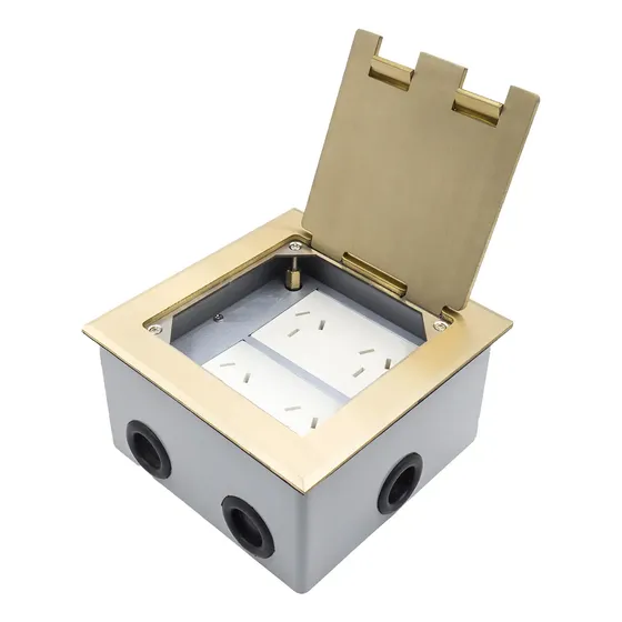 Caja Para Embutir En Piso Cambre Bronce +2 Toma Doble Blanco