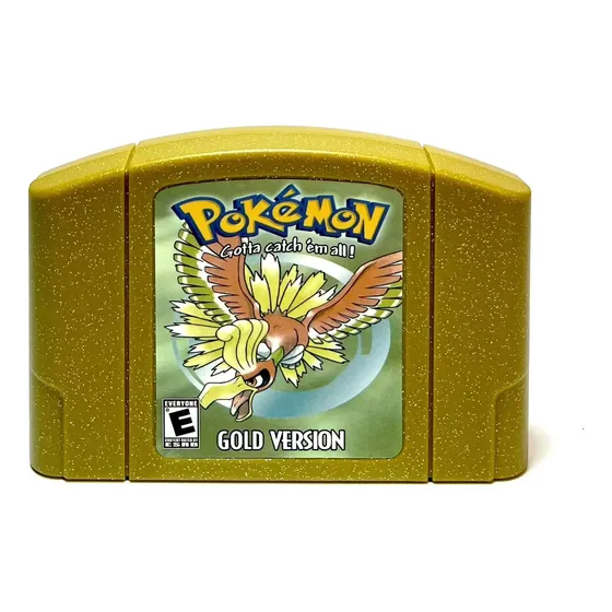 Tarjeta De Juego Pokémon Gold Version Para N64 Games Cartrid