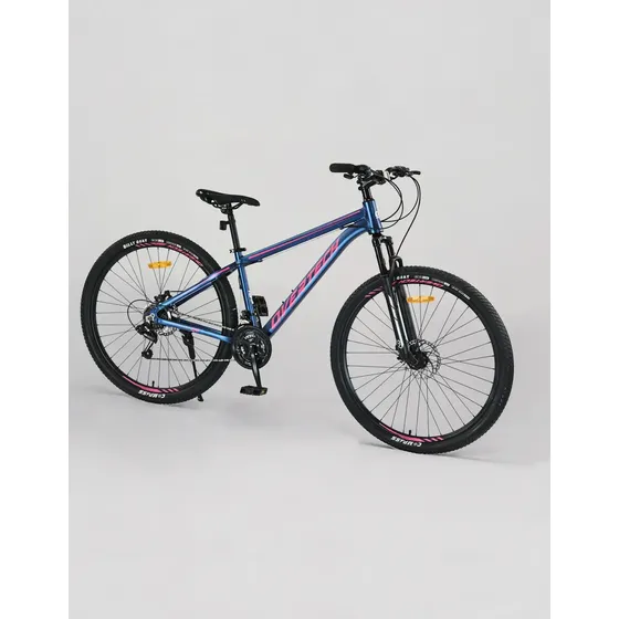 Bicicleta Mtb Overtech Q6 R29 Aluminio, 21v Con Shimano, Freno A Disco, Con Suspensión, Color Azul/rosa/blanco, Tamaño Del Cuadro S