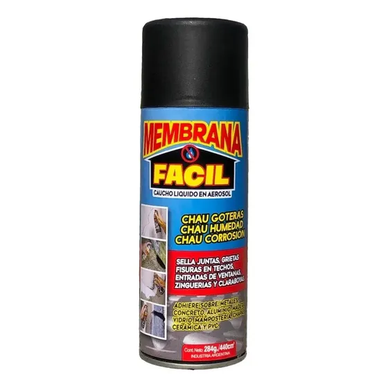 Membrana Fácil aerosol caucho liquido sellador negro