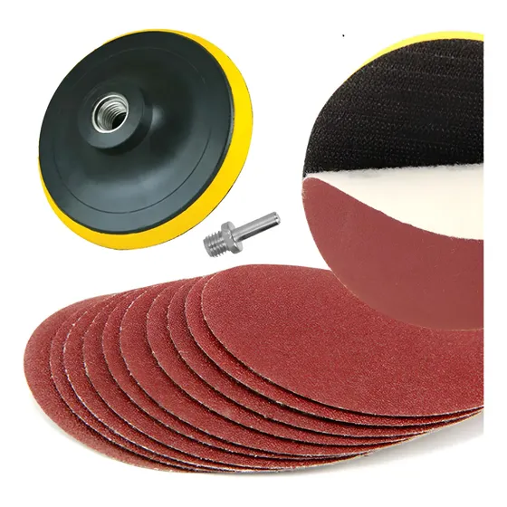 Plato Para Lijas Con Abrojo Amoladora Taladro + 10 Lijas