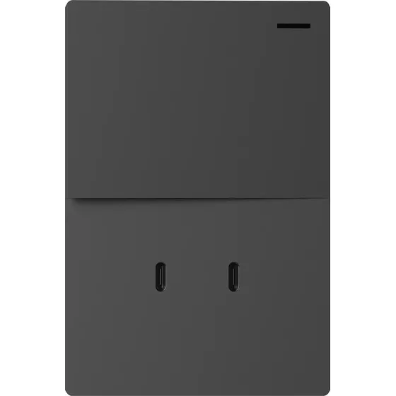 Llave Tecla Macroled + 2 Usb Tipo C Linea Milan Color Gris Corriente Nominal 10 A Voltaje Nominal 240v