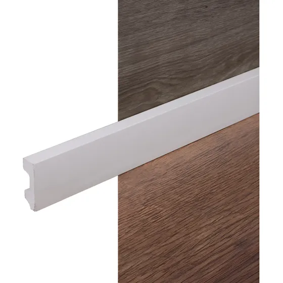 Zocalo Eps Blanco Pvc 2,50m X 5cm Ml Piso Vinilico Spc