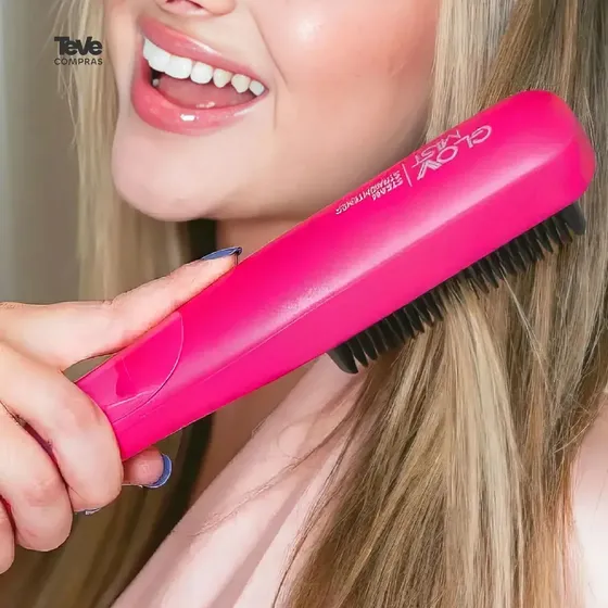 Cepillo Alisador a Vapor Glow Mist Anti-Frizz para Cabello Seco y Brillante