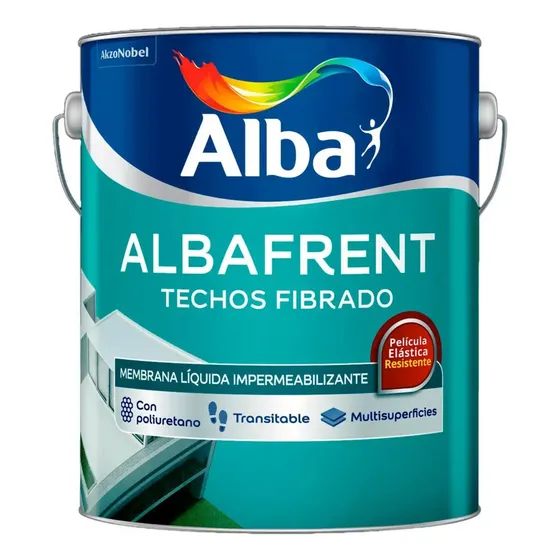 Alba Albafrent Techos Fibrado Membrana Líquida Acuosa 20 Kg Exterior