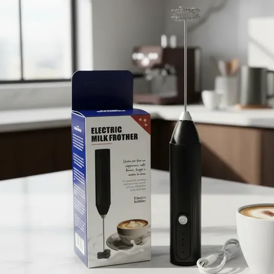 Mini Batidor Espumador Café Leche Portatil Recargable Usb C