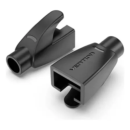 Bolsa 100 Capuchones Rj45 Fichas Cable De Red Negro Vention