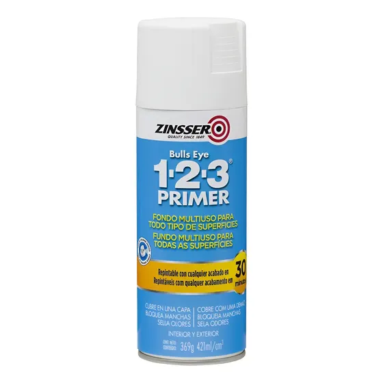 Rust-Oleum Zinsser Bulls Eye 123 Primer Multiuso 421ml Interior/Exterior