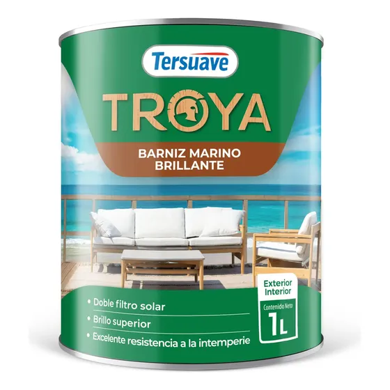 Barniz Marino Tersuave Filtro Solar 1 L Brillante Exterior Madera