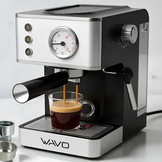 Cafetera Express 033 Wavo Espumador 20 Bar 1350w Tanque 1.2l