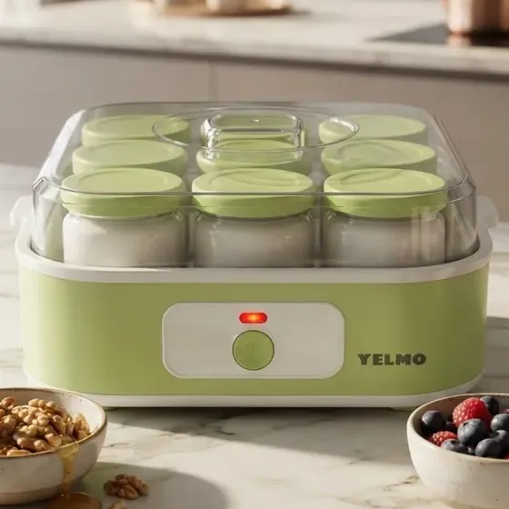 Yogurtera Eléctrica 9 Frascos De Vidrio 180 Ml Yelmo Yg1709
