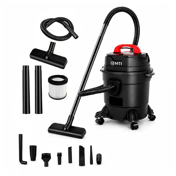 Aspiradora De Tacho Negro 1200w Para Hogar Sin Bolsa Multiuso Mti