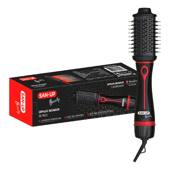 Cepillo Secador Y Modelador De Pelo San Up WaveDry 4 En 1 Con 4 Niveles De Temperatura