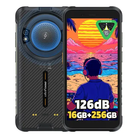 Celular Robusto Ulefone RugKing con 256GB y 16GB RAM, Batería 9600 mAh y Android 15