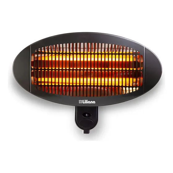 Calefactor Infrarrojo Liliana De Pared Con Cuarzo Ccipar2000 Negro