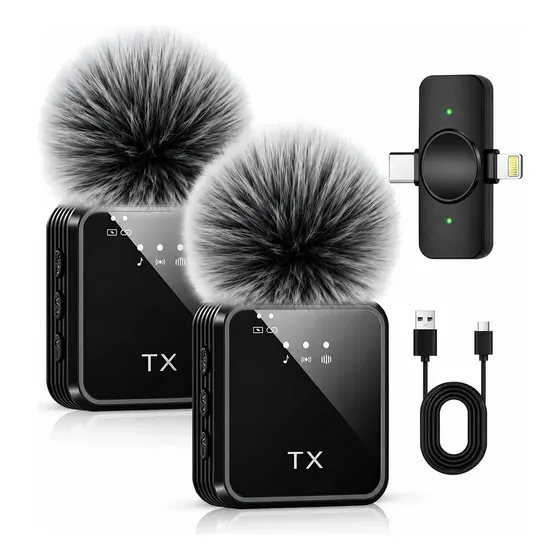 Micrófono Lavalier Inalámbrico Para Cámara iPhone Y Android