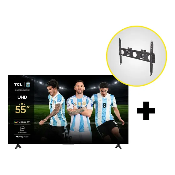 Combo Tv Tcl 55  V6c Led 4k Hdr Google Tv + Soporte