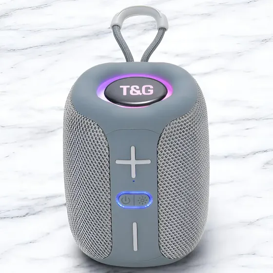 Parlante Inalámbrico Recargable Bluetooth Luces Mti M856 5.3 Gris