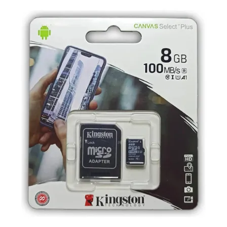 Memoria Micro Sd 8 Gb Kingston Canvas Selct Plus