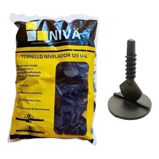 500 Tornillos Nivelador Separador Cerámicos Porcelanato Negro