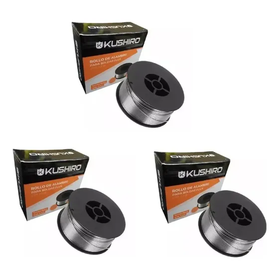 3 Rollos Alambre Mig Para Soldar Sin Gas Flux 0,8 Mm De 1 Kg