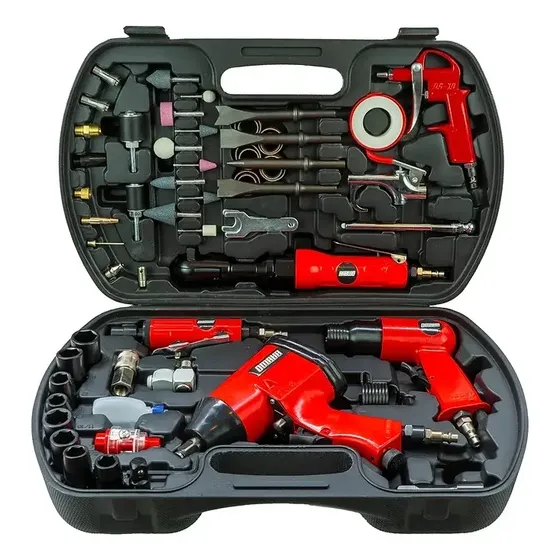 Combo Neumatico Llave Crique Impacto Amoladora Martillo 62pz