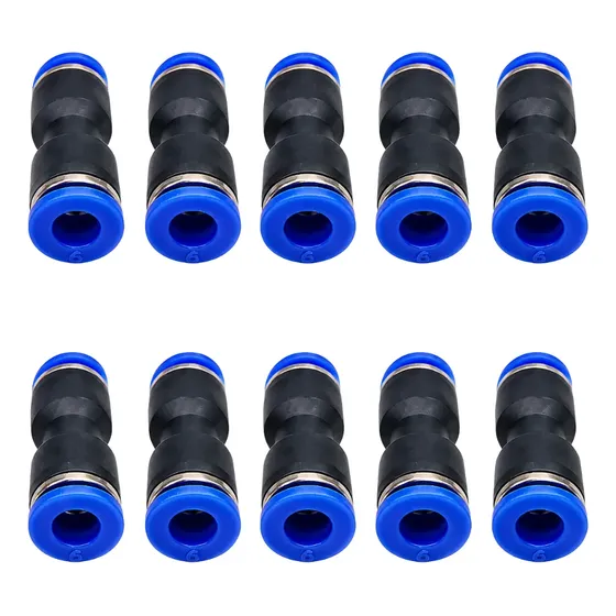 Acople Rapido Neumatico Union Tubo X Tubo 6mm X 10 Unidades