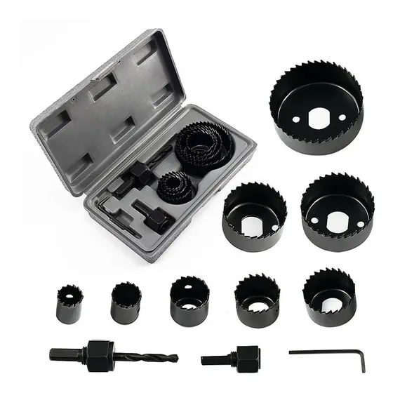Kit Sierras Copa Saw Kit 11 Piezas Para Madera Metal Bricolaje