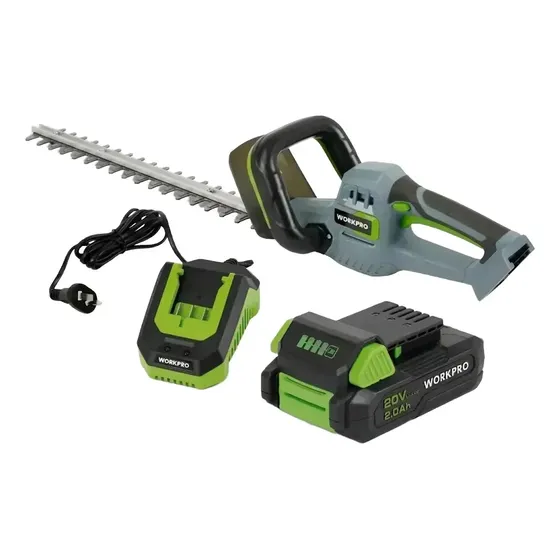Cortacerco Inalambrico WORKPRO 20V Kit Con Bateria 2Ah Cargador Rapido Hoja Doble Accion 51cm 1350 RPM W159016NT